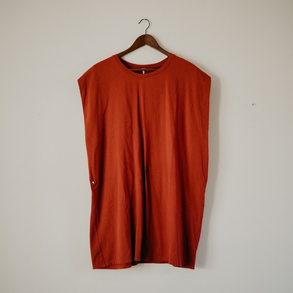 Free People Red Sweatshirt Tunic